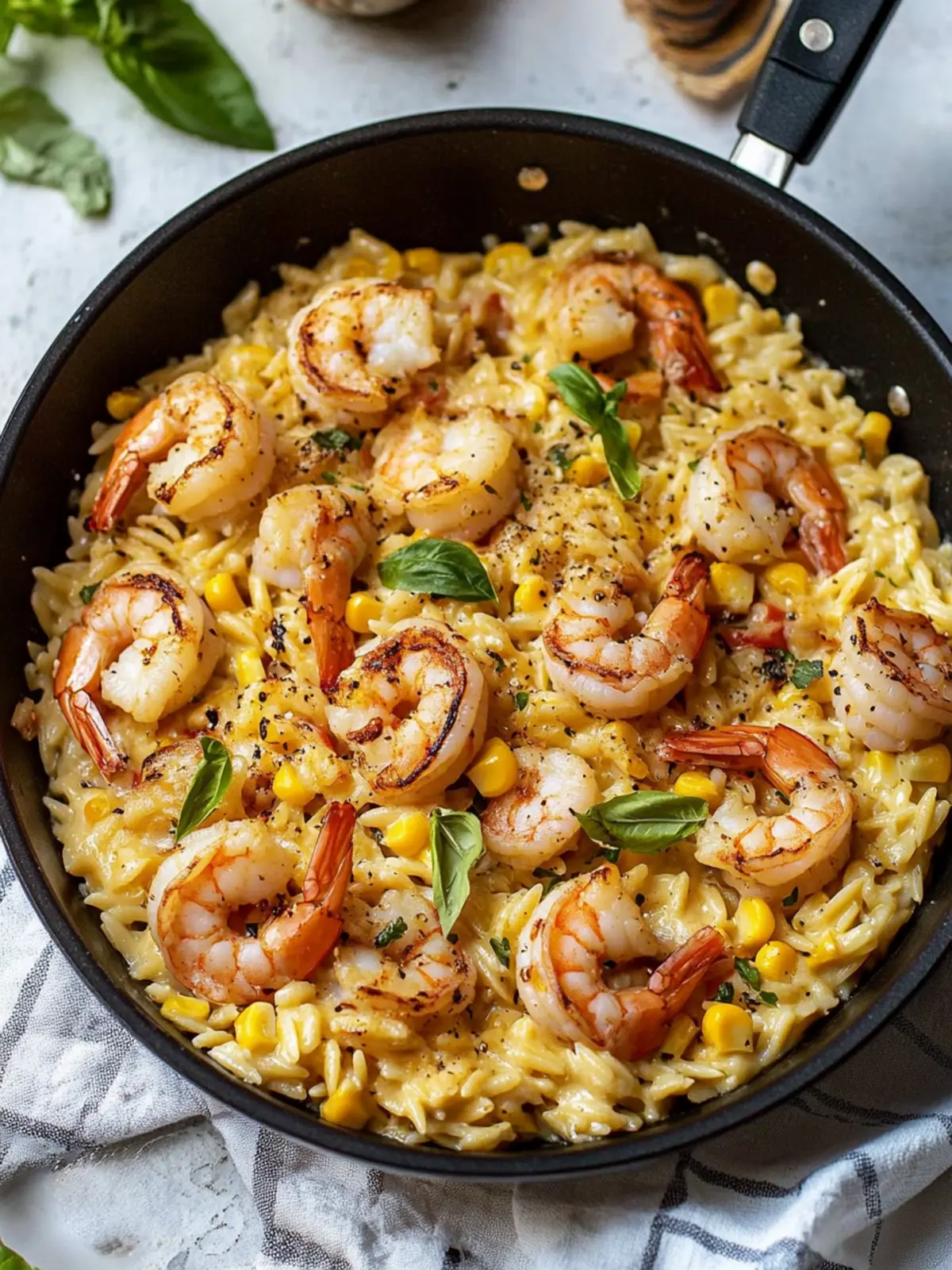 One Pan Creamed Corn Orzo with Shrimp That Steals the Show 5 One Pan Creamed Corn Orzo with Shrimp
