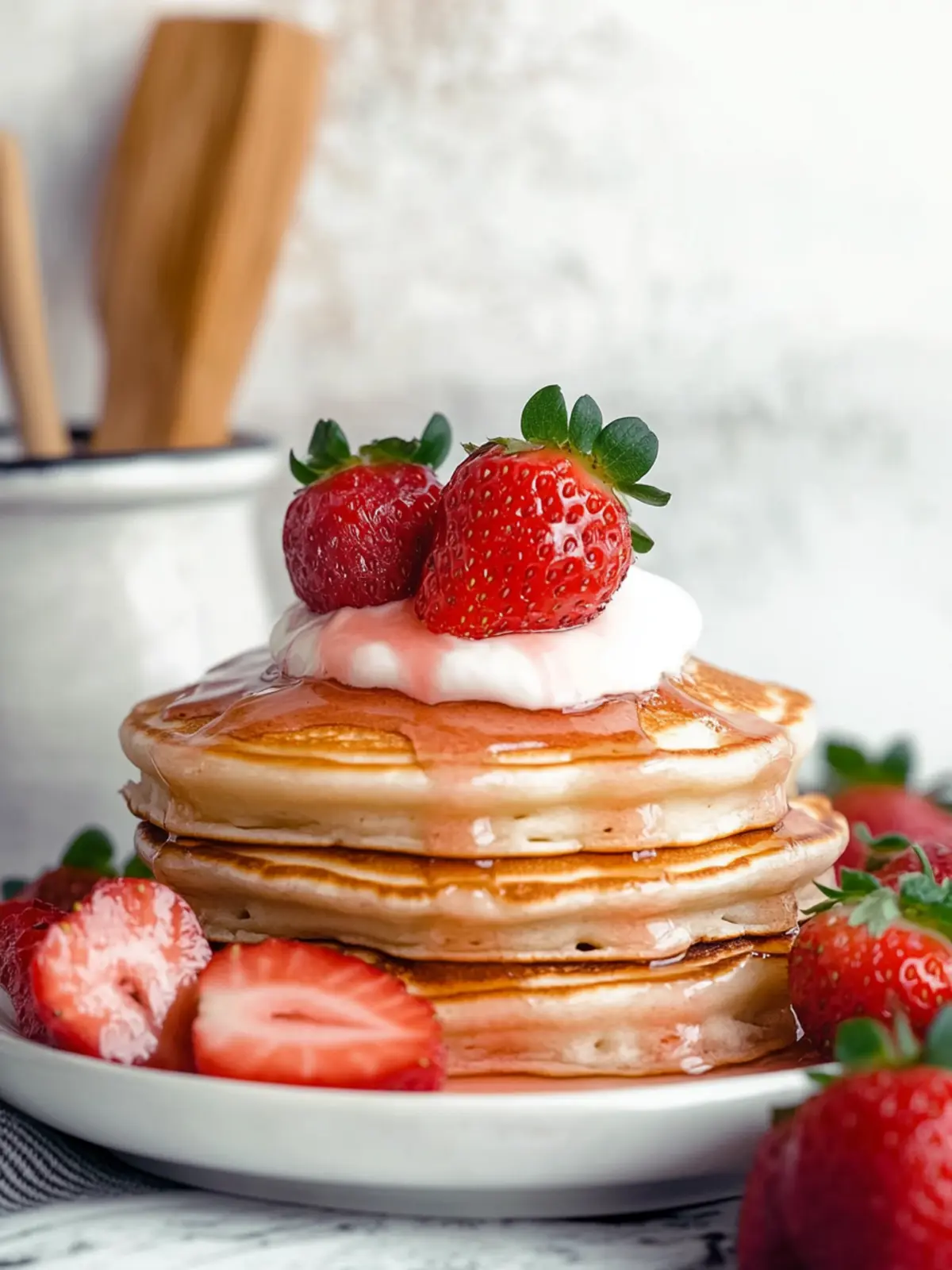 Irresistible Strawberry Pancakes That Brighten Your Mornings 4 Strawberry Pancakes