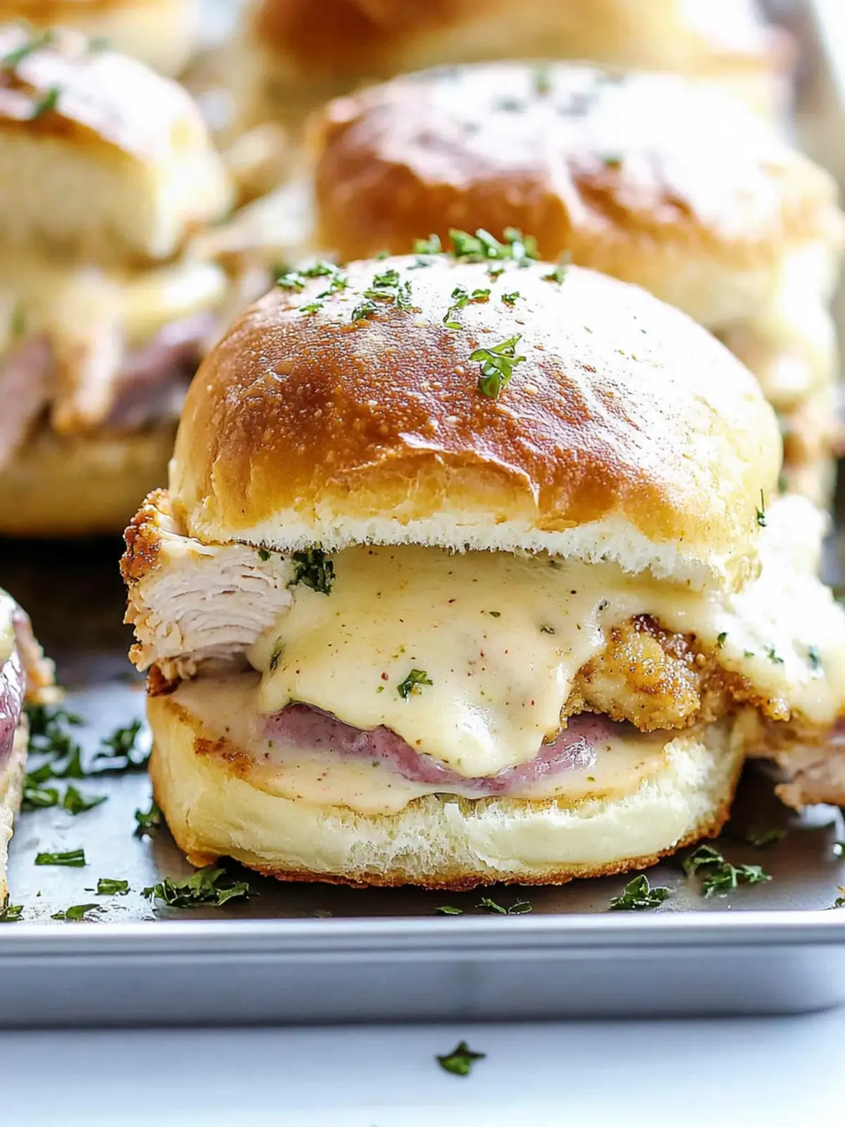 Irresistible Chicken Cordon Bleu Sliders for a Cozy Night In 2 Chicken Cordon Bleu Sliders