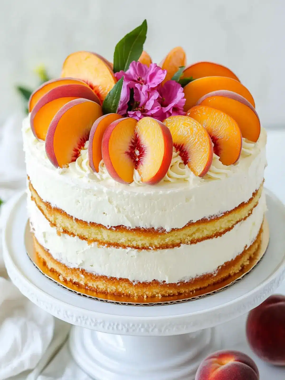 Irresistible Peaches and Cream Layer Cake to Savor Today 3 Peaches and Cream Layer Cake