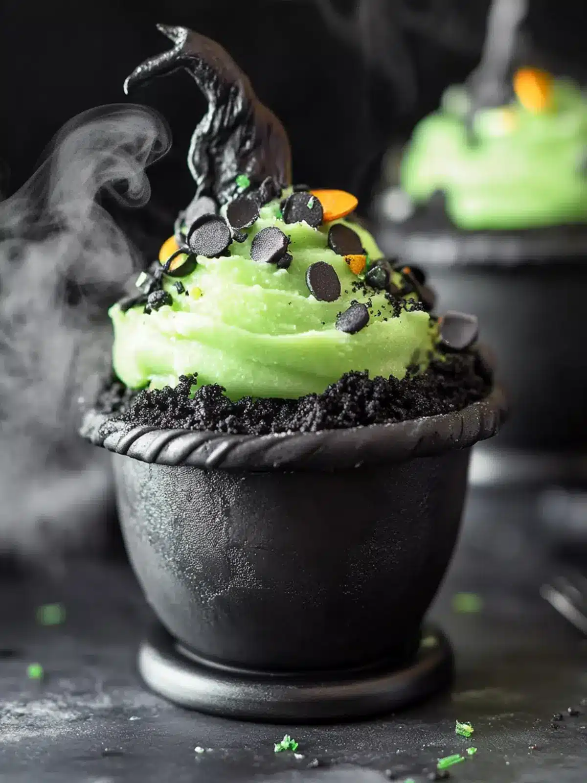 Witch’s Brew Dirt Cups: Spooky Treats with Rich Chocolate Pudding 5 Witch’s Brew Dirt Cups