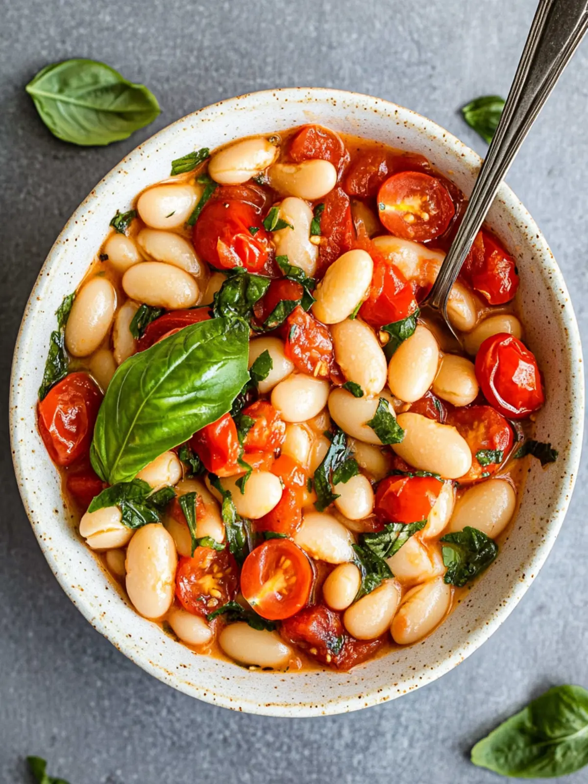 Creamy Tomato and Basil Butter Beans in Just 12 Minutes 4 Tomato and Basil Butter Beans