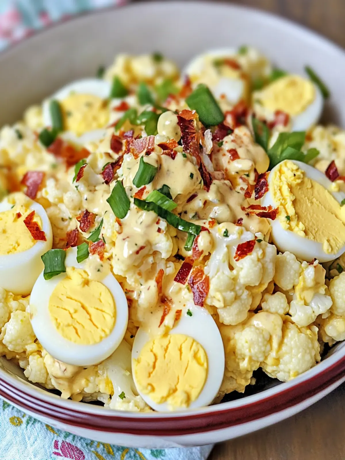 Deviled Egg Cauliflower Salad That Will Wow Your Guests 2 Deviled Egg Cauliflower Salad