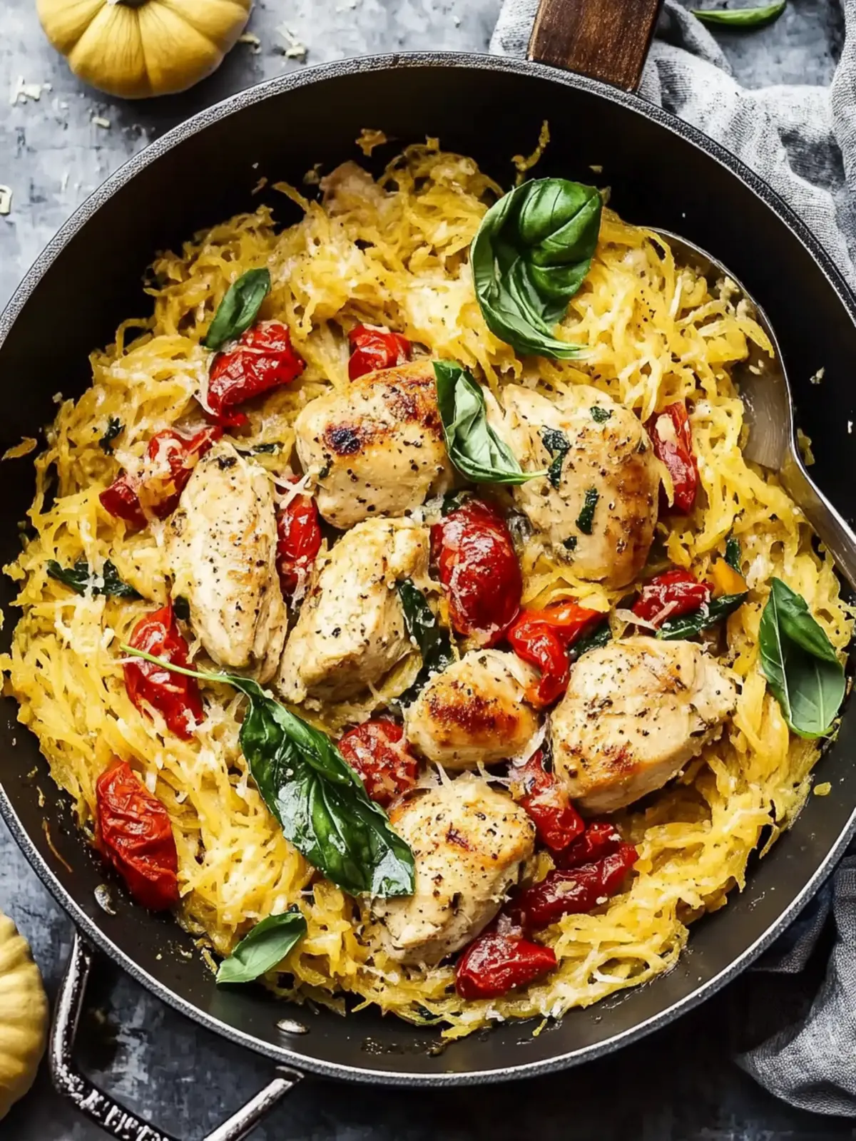 Delicious Tuscan Chicken and Spaghetti Squash in 40 Minutes 3 Tuscan Chicken and Spaghetti Squash