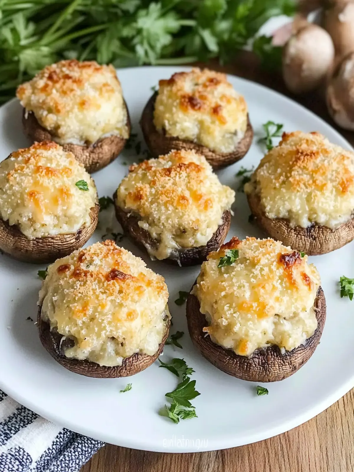 Indulge in Three Cheese Stuffed Mushrooms for a Savory Delight 3 Three Cheese Stuffed Mushrooms