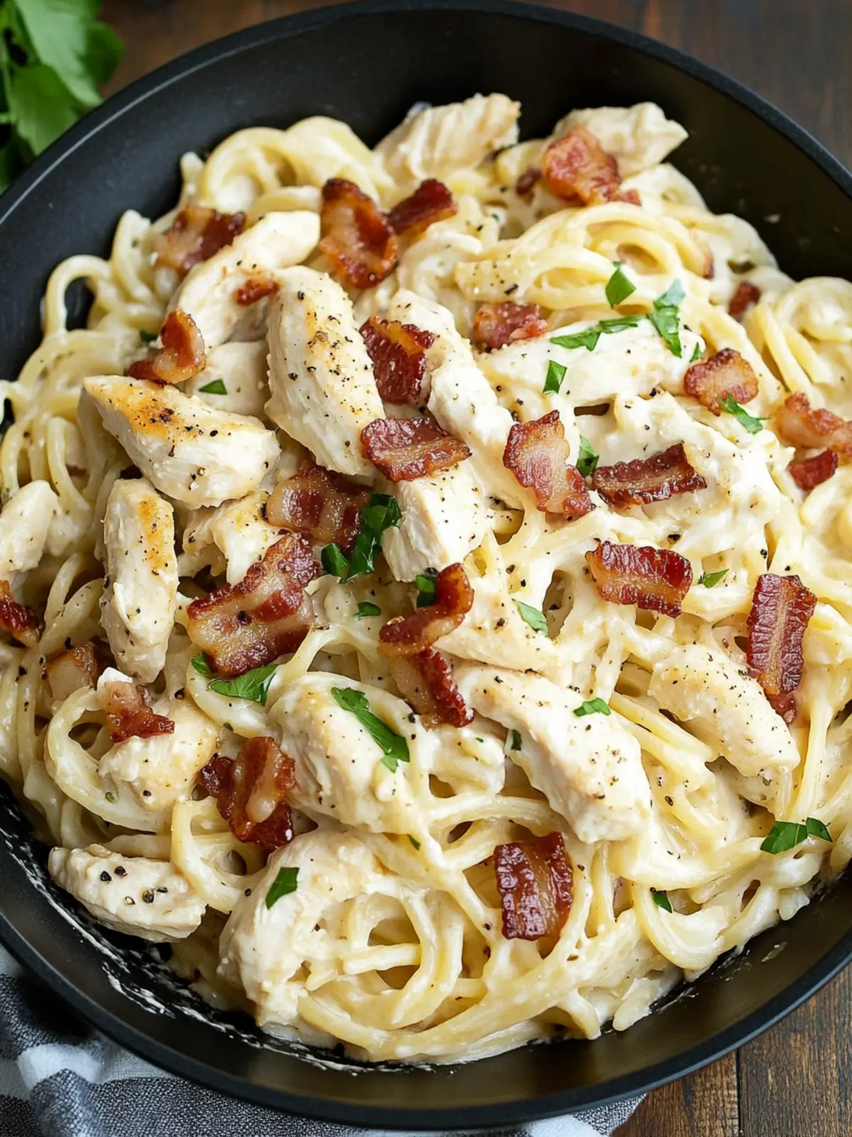 Creamy Dreamy Cream Cheese Bacon Chicken Pasta Recipe 3 Cream Cheese Bacon Chicken Pasta