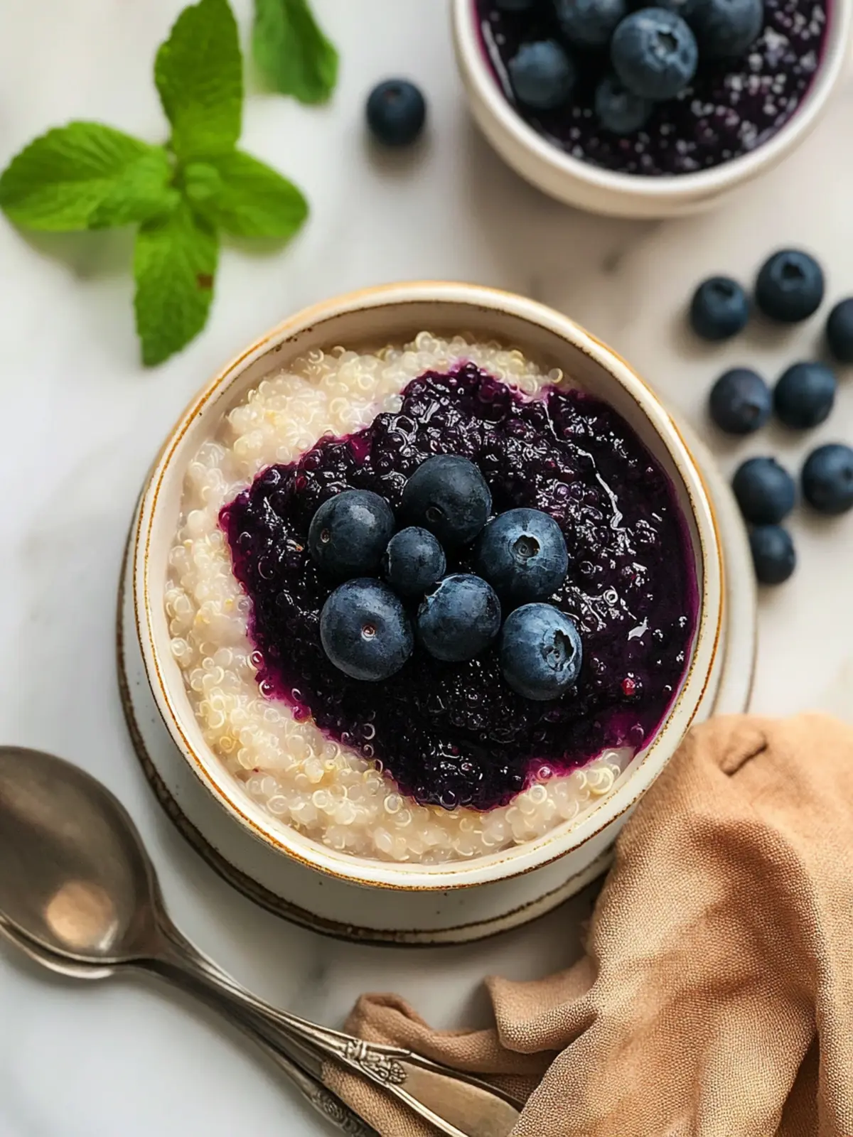 Delicious Coconut Quinoa Pudding With Blueberry Compote Bliss 2 Coconut Quinoa Pudding With Blueberry Compote