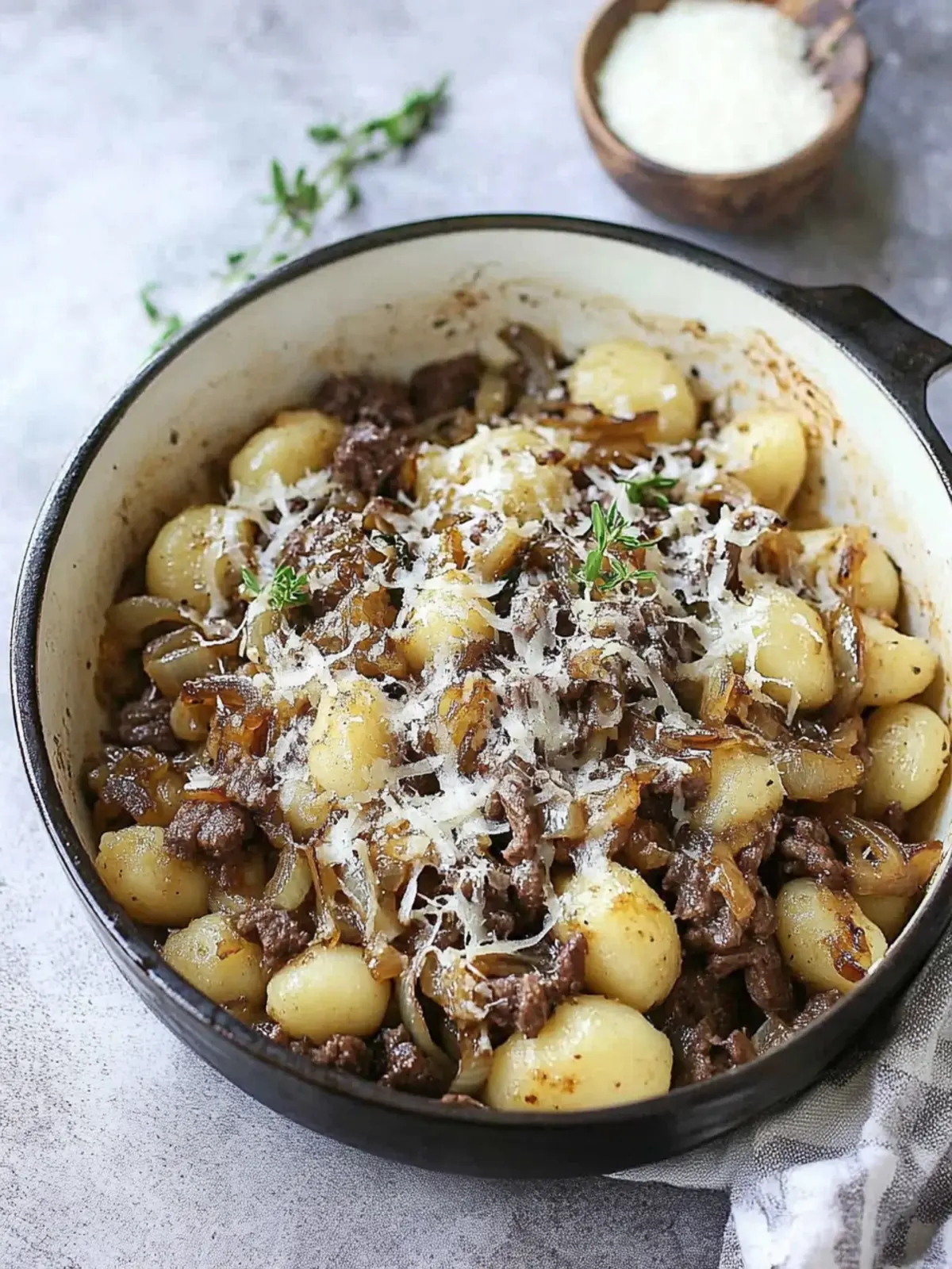 Savory French Onion Beef Gnocchi for Cozy Nights In 2 French Onion Beef Gnocchi