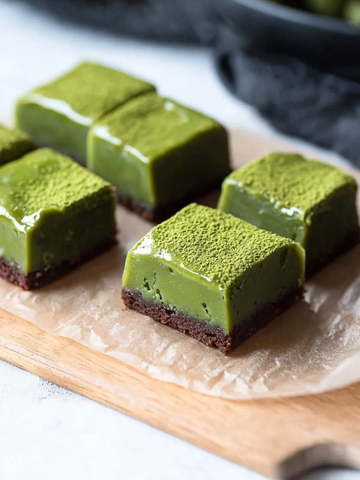 Decadent Matcha Mochi Brownies w/ Matcha Ganache Bliss 3 Matcha Mochi Brownies w/ Matcha Ganache