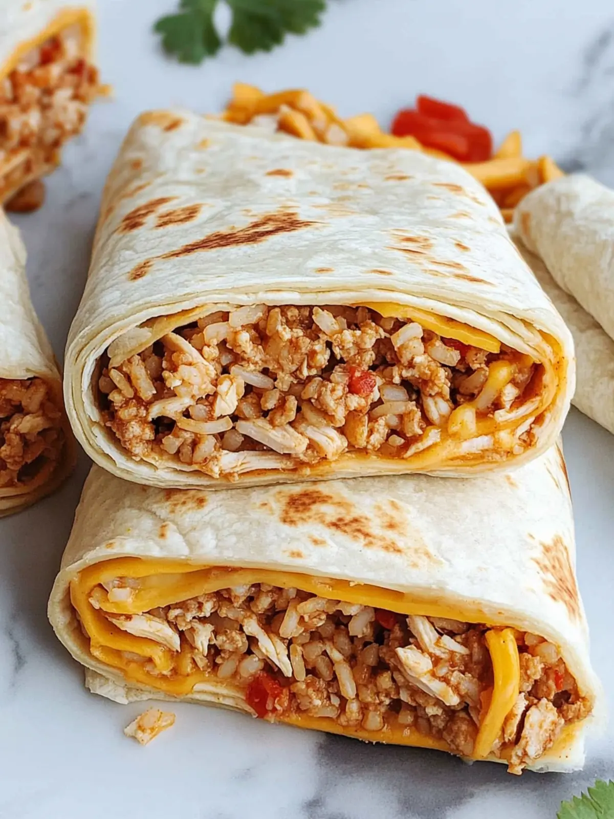 Cheesy Ground Chicken and Rice Burritos to Spice Up Dinner 3 Cheesy Ground Chicken and Rice Burritos