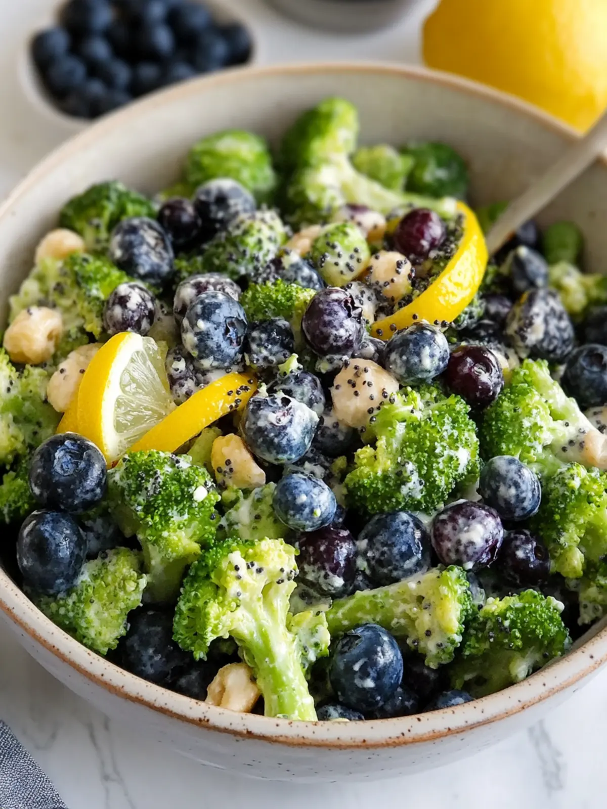 Blueberry Lemon Poppyseed Broccoli Salad You'll Love to Make 5 Blueberry Lemon Poppyseed Broccoli Salad
