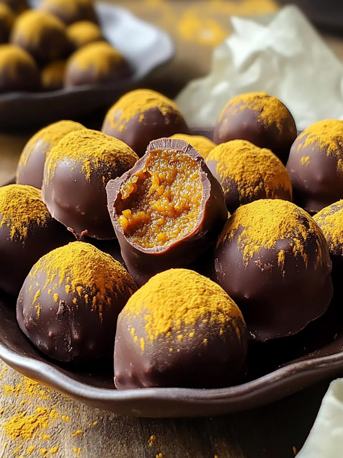 Delicious Dark Chocolate Turmeric Truffles to Boost Your Mood 4 Dark Chocolate Turmeric Truffles