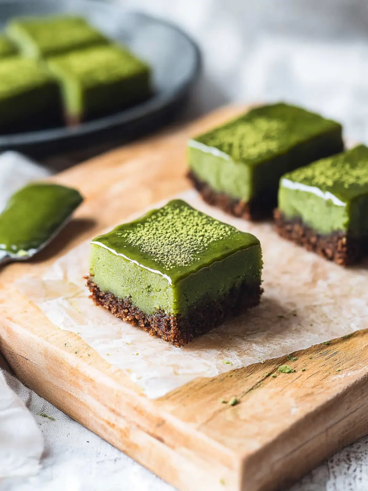 Decadent Matcha Mochi Brownies w/ Matcha Ganache Bliss 4 Matcha Mochi Brownies w/ Matcha Ganache