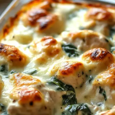 Irresistible Chicken Spinach Casserole with Cream Cheese Delight 9 Chicken Spinach Casserole with Cream Cheese