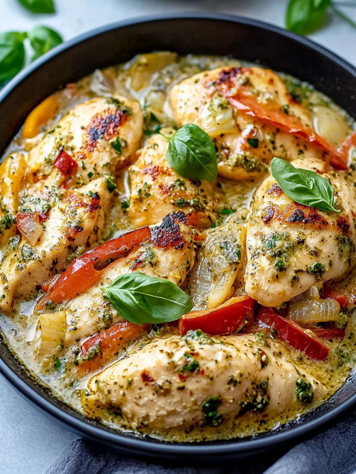 Creamy Garlic Pesto Chicken for a Cozy Homemade Feast 3 Creamy Garlic Pesto Chicken