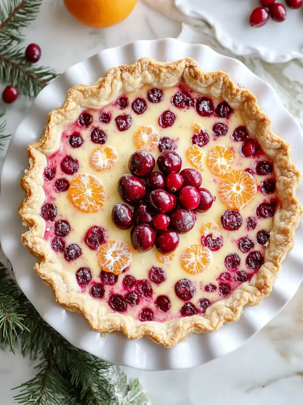 Delightful Cranberry Orange Custard Pie for Sweet Moments 5 Cranberry Orange Custard Pie