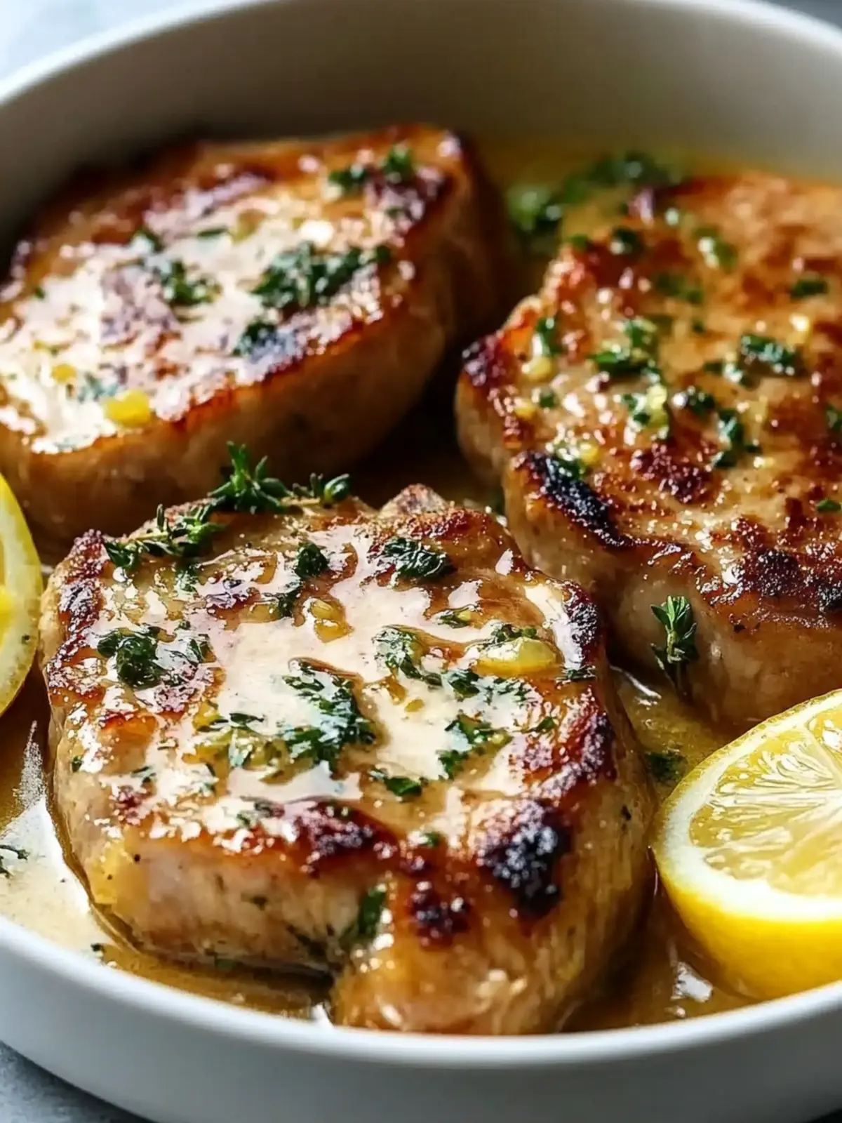 Lemon Butter Pork Chops Bathed in Flavor and Zing! 3 Lemon Butter Pork Chops