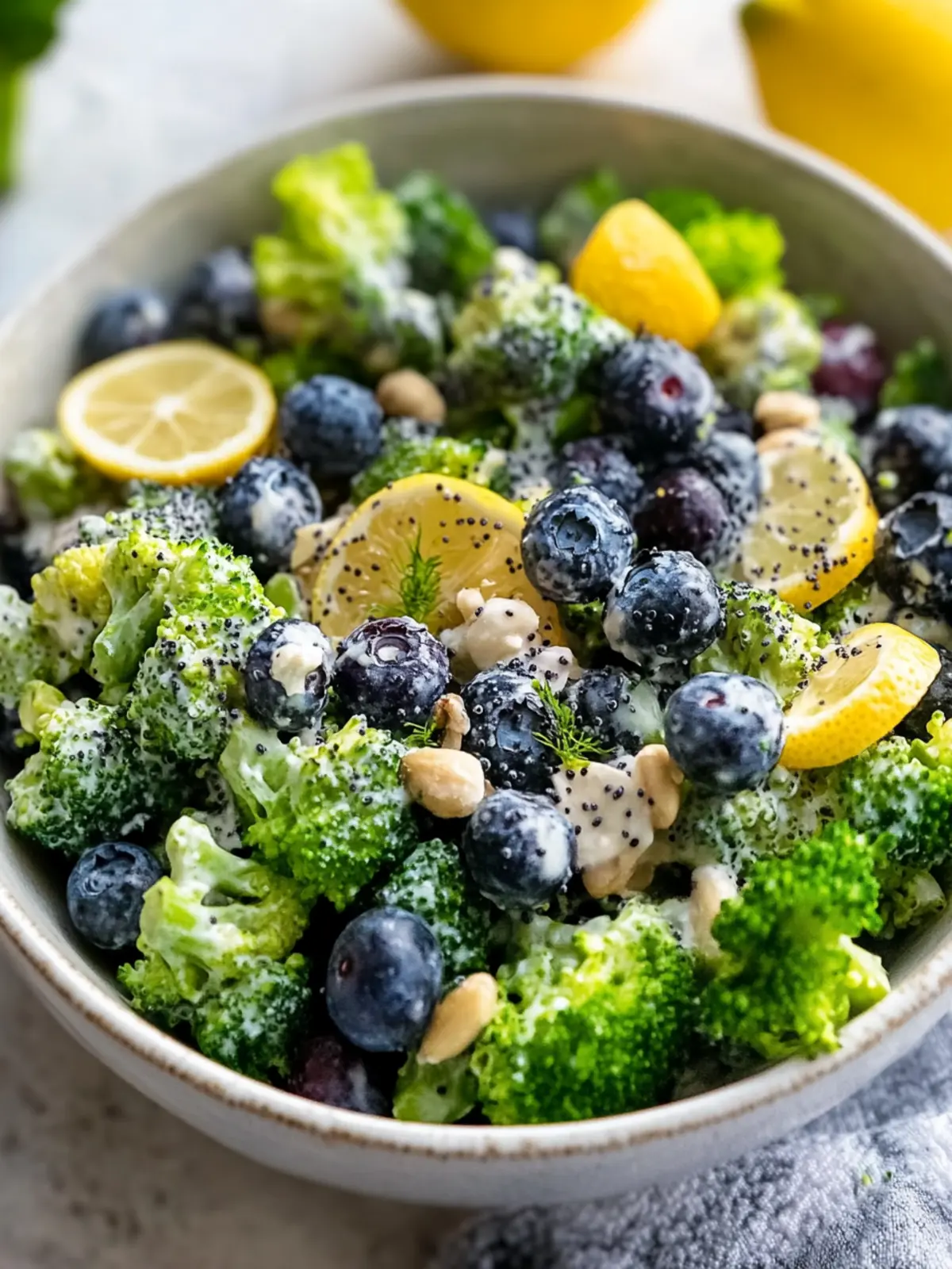 Blueberry Lemon Poppyseed Broccoli Salad You'll Love to Make 4 Blueberry Lemon Poppyseed Broccoli Salad