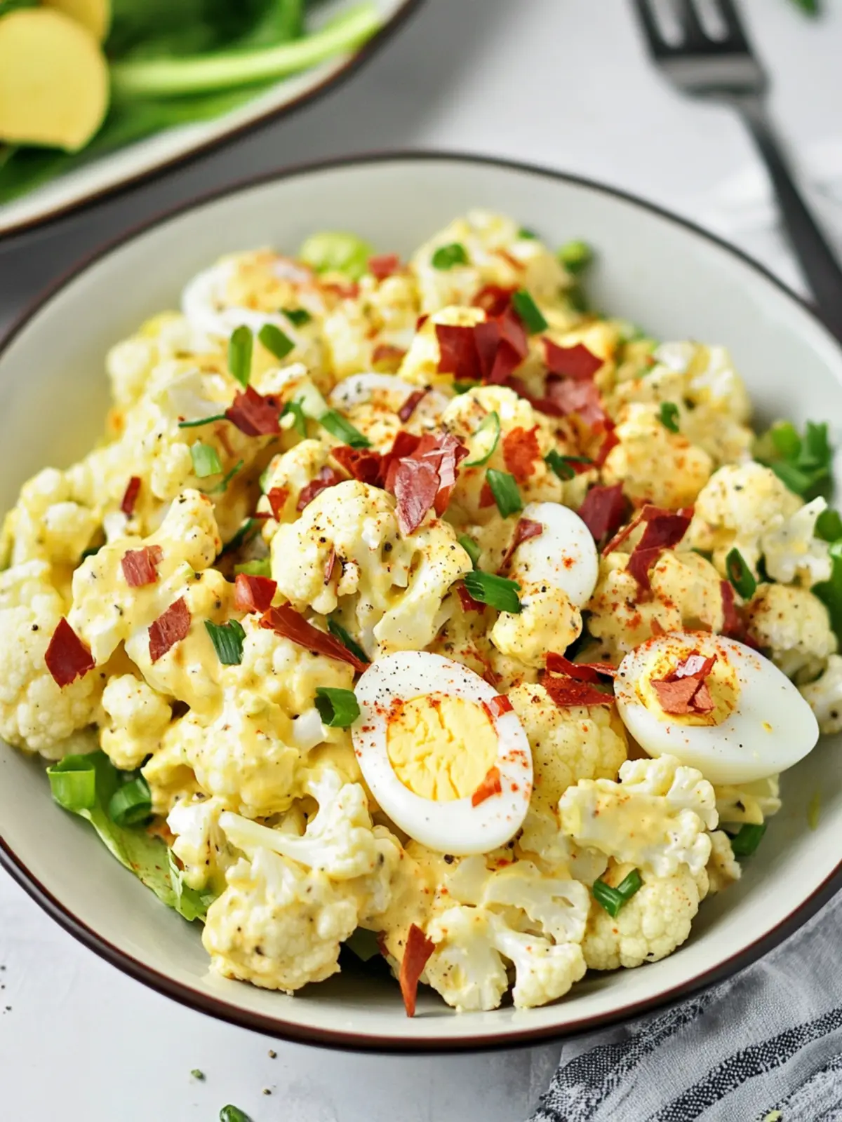Deviled Egg Cauliflower Salad That Will Wow Your Guests 5 Deviled Egg Cauliflower Salad