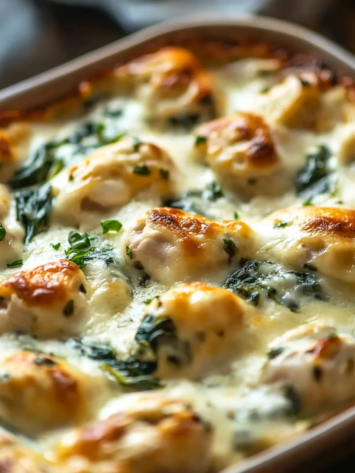 Irresistible Chicken Spinach Casserole with Cream Cheese Delight 3 Chicken Spinach Casserole with Cream Cheese