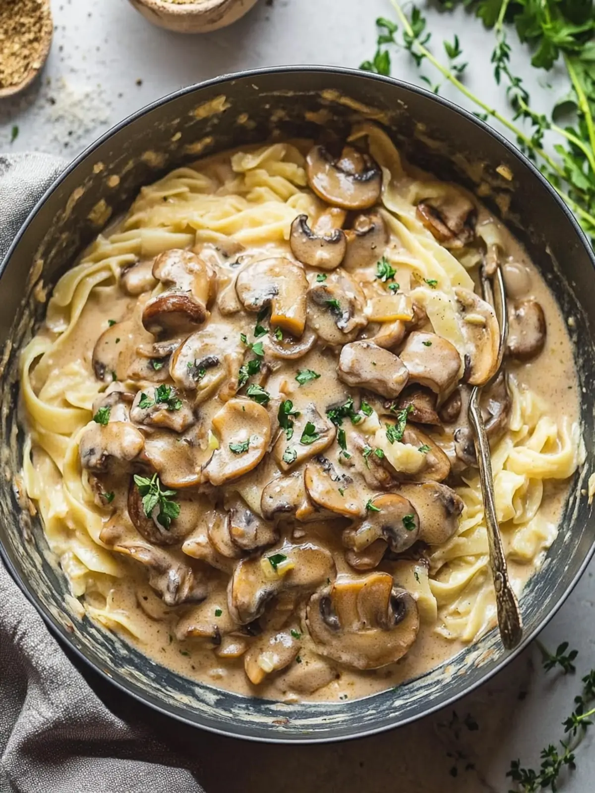 Mushroom and Butter Bean Stroganoff: Comfort in Every Bite 2 Mushroom and Butter Bean Stroganoff