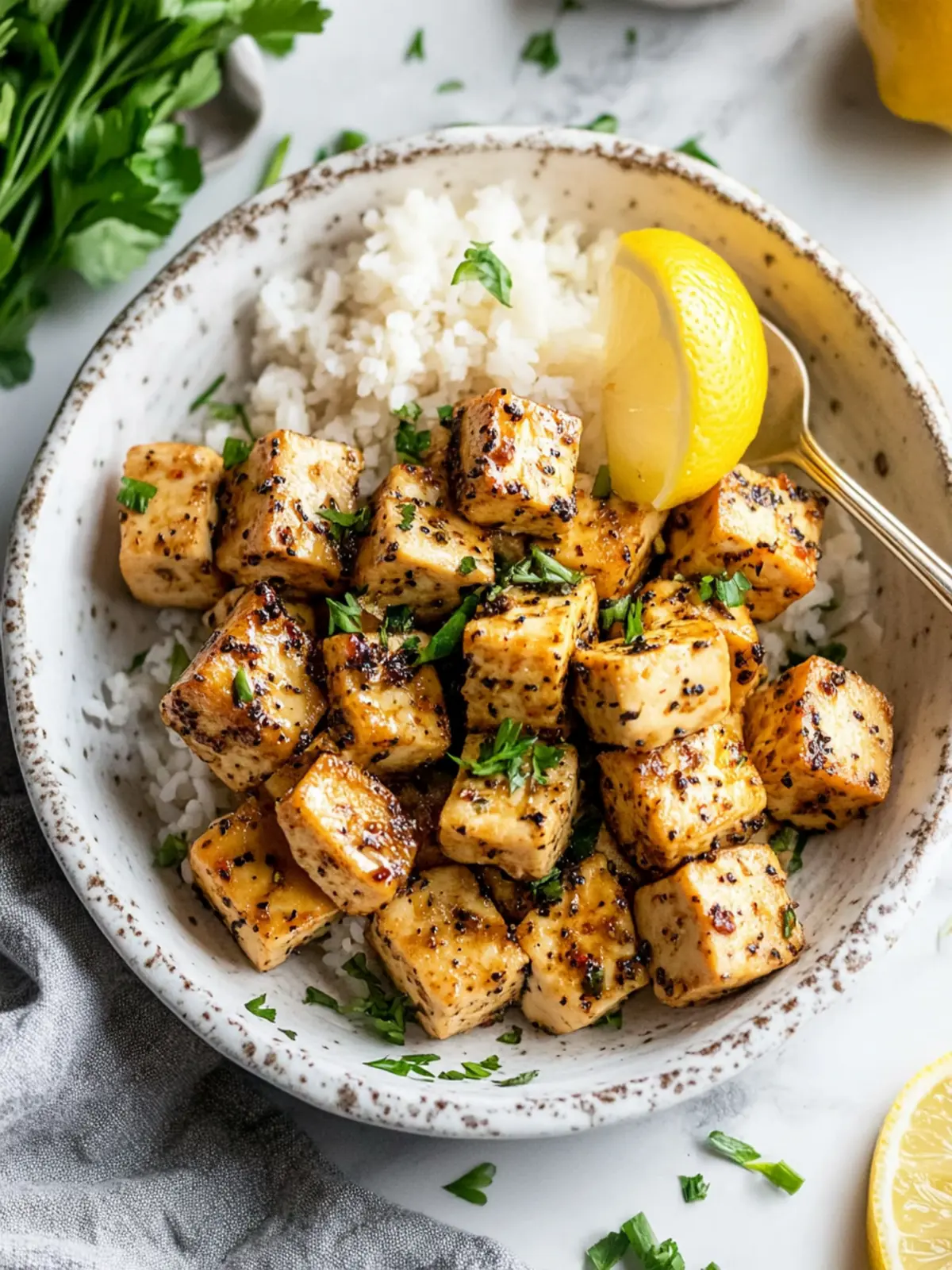 Zesty Lemon Pepper Tofu: A Crispy Vegan Delight! 3 Lemon Pepper Tofu
