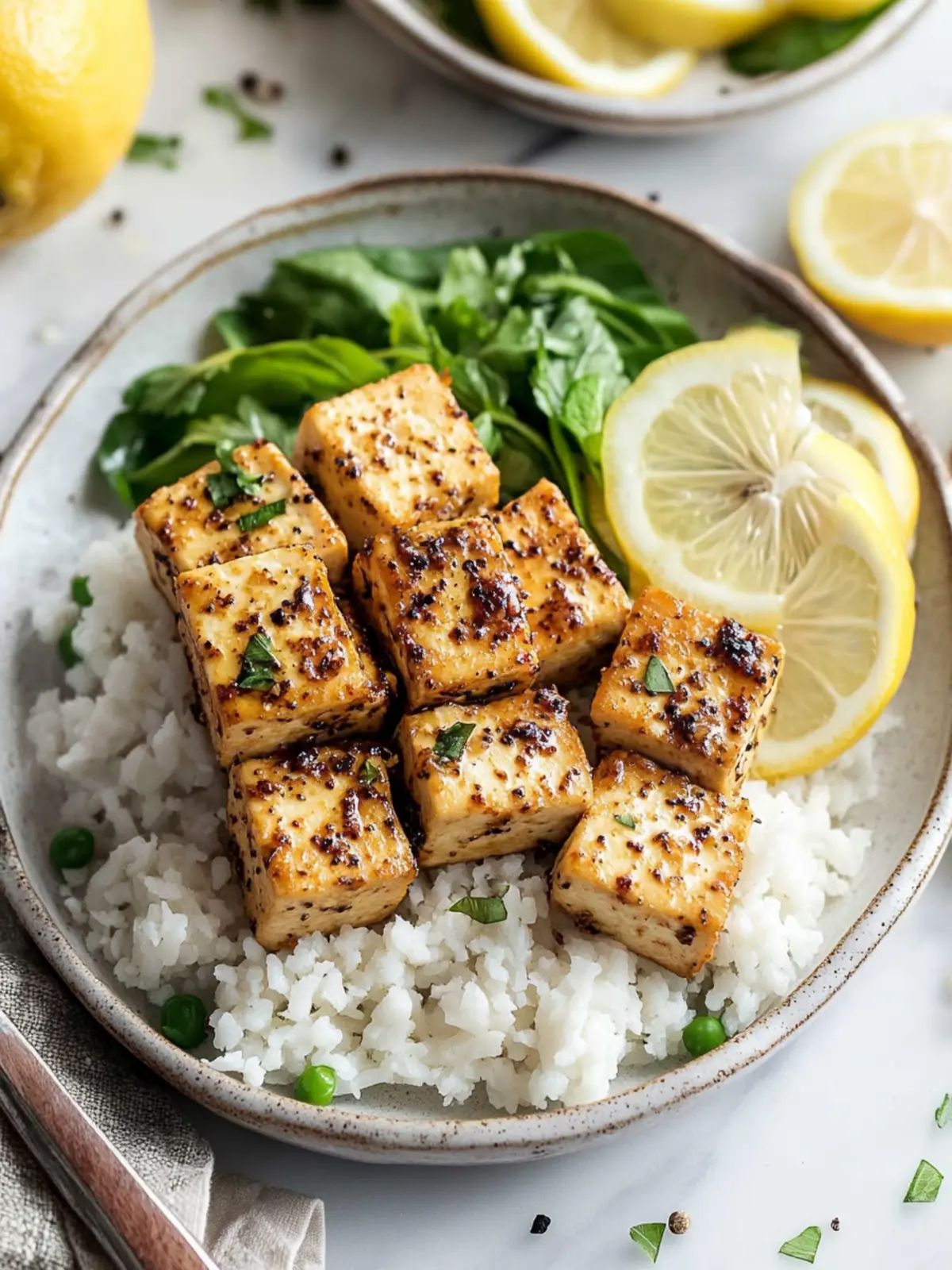 Zesty Lemon Pepper Tofu: A Crispy Vegan Delight! 4 Lemon Pepper Tofu