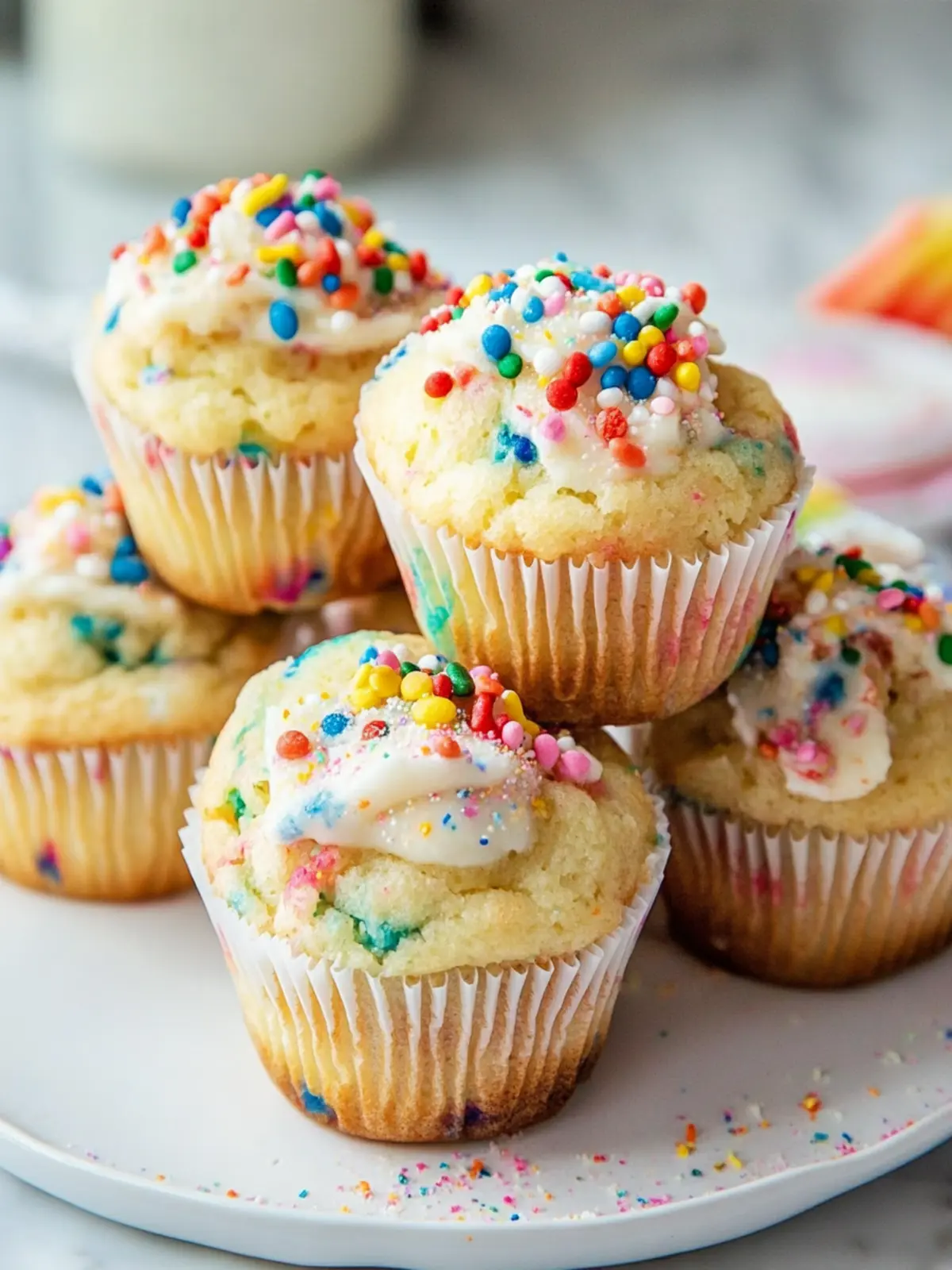 Delicious Funfetti Greek Yogurt Muffins For Happy Mornings 2 Funfetti Greek Yogurt Muffins