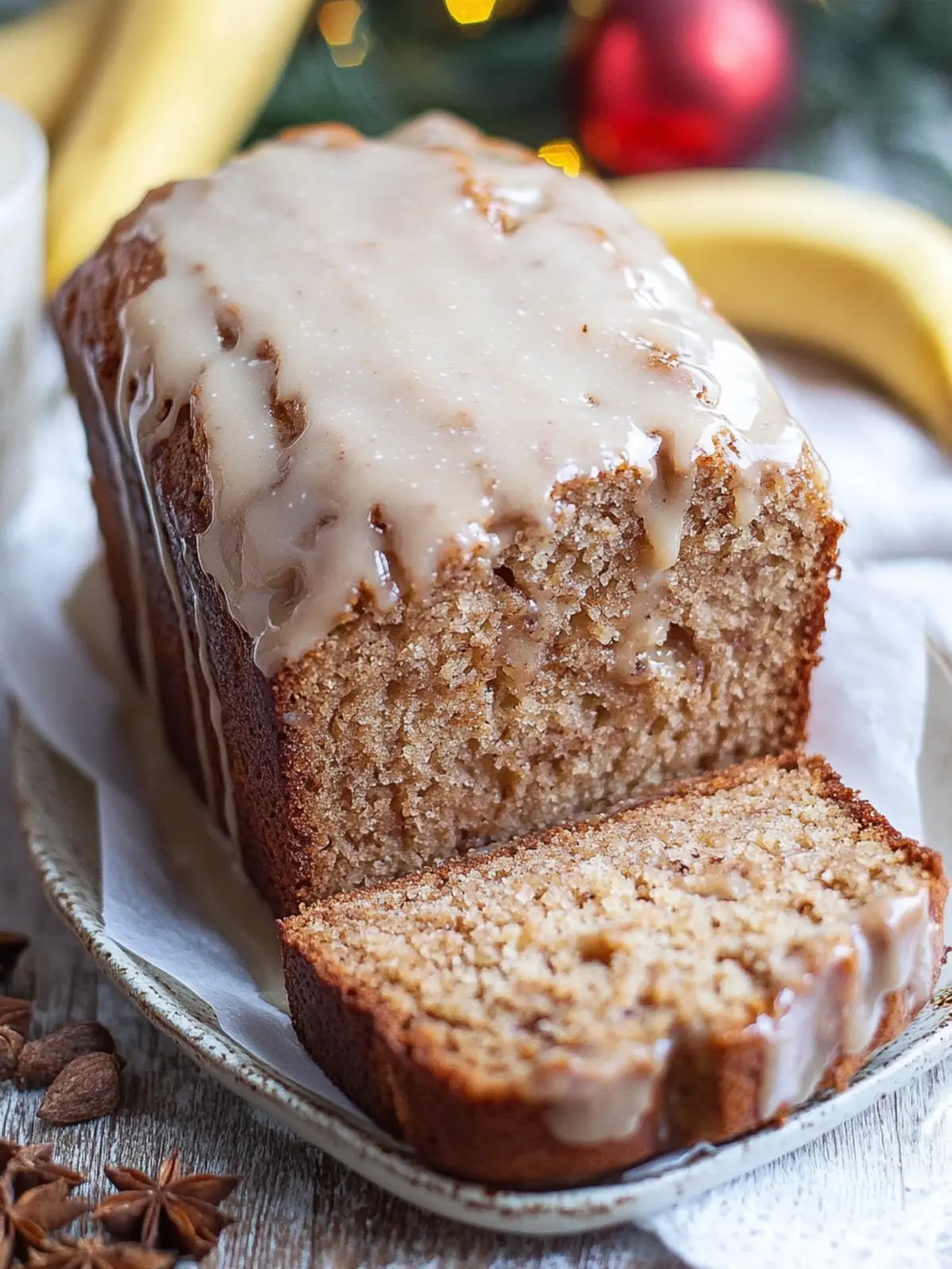 Indulge in Glazed Eggnog Banana Bread Bliss Today 5 Glazed Eggnog Banana Bread