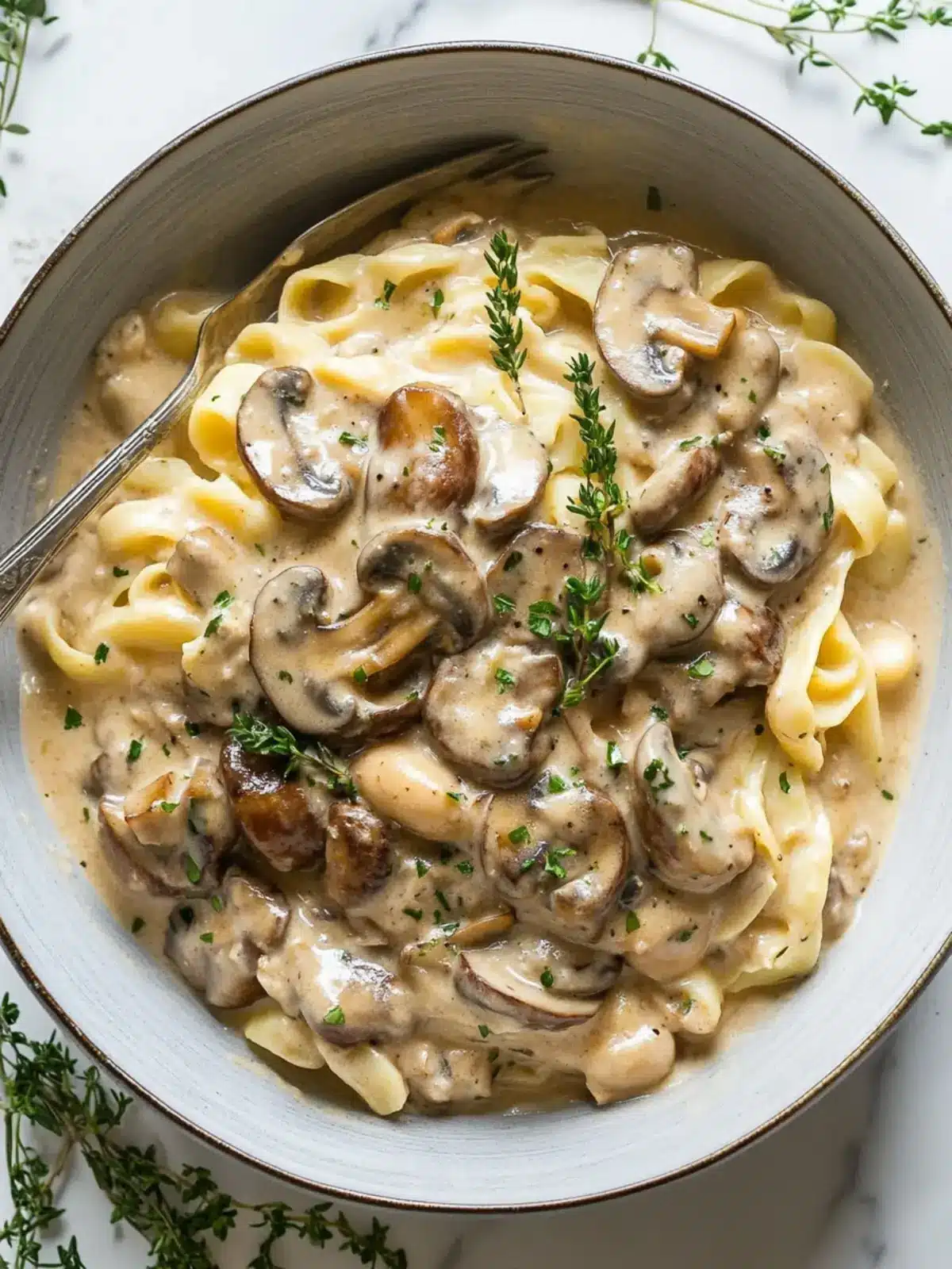 Mushroom and Butter Bean Stroganoff: Comfort in Every Bite 5 Mushroom and Butter Bean Stroganoff