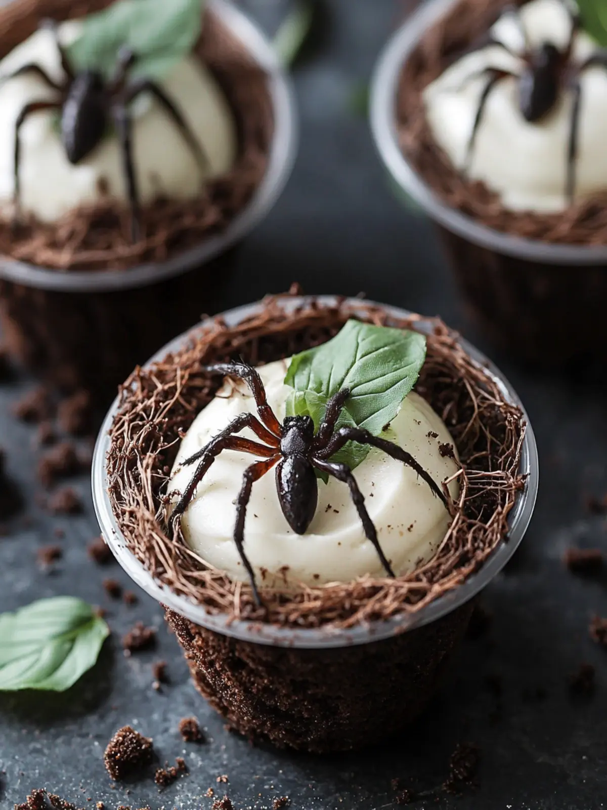 Delicious Spider Nest Dirt Cups for a Spooktacular Treat 5 Spider Nest Dirt Cups