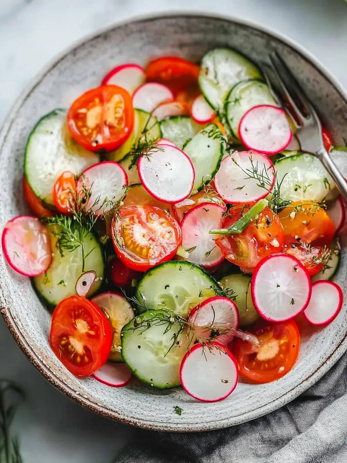 Fresh Cucumber Tomato Radish Salad That Dazzles Your Tastebuds 4 Cucumber Tomato Radish Salad