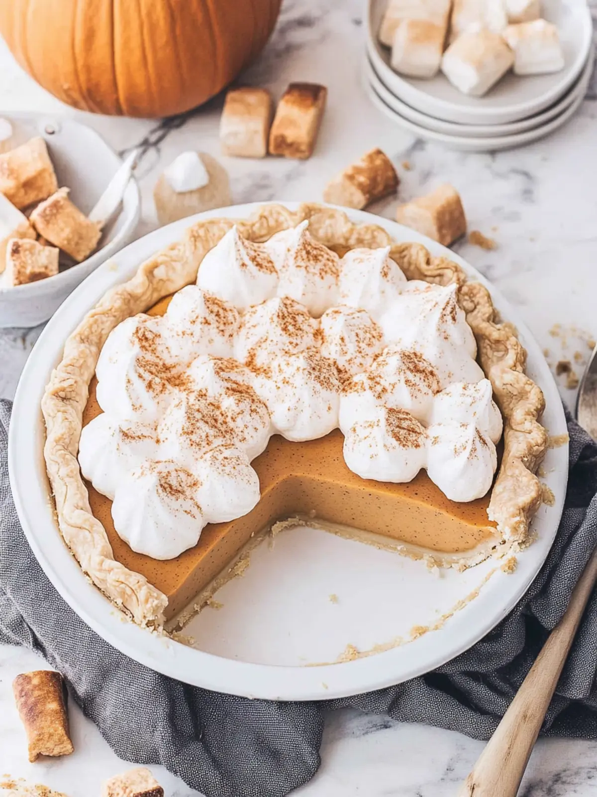 Irresistible Marshmallow Pumpkin Pie Your Fall Favorite 4 Marshmallow Pumpkin Pie
