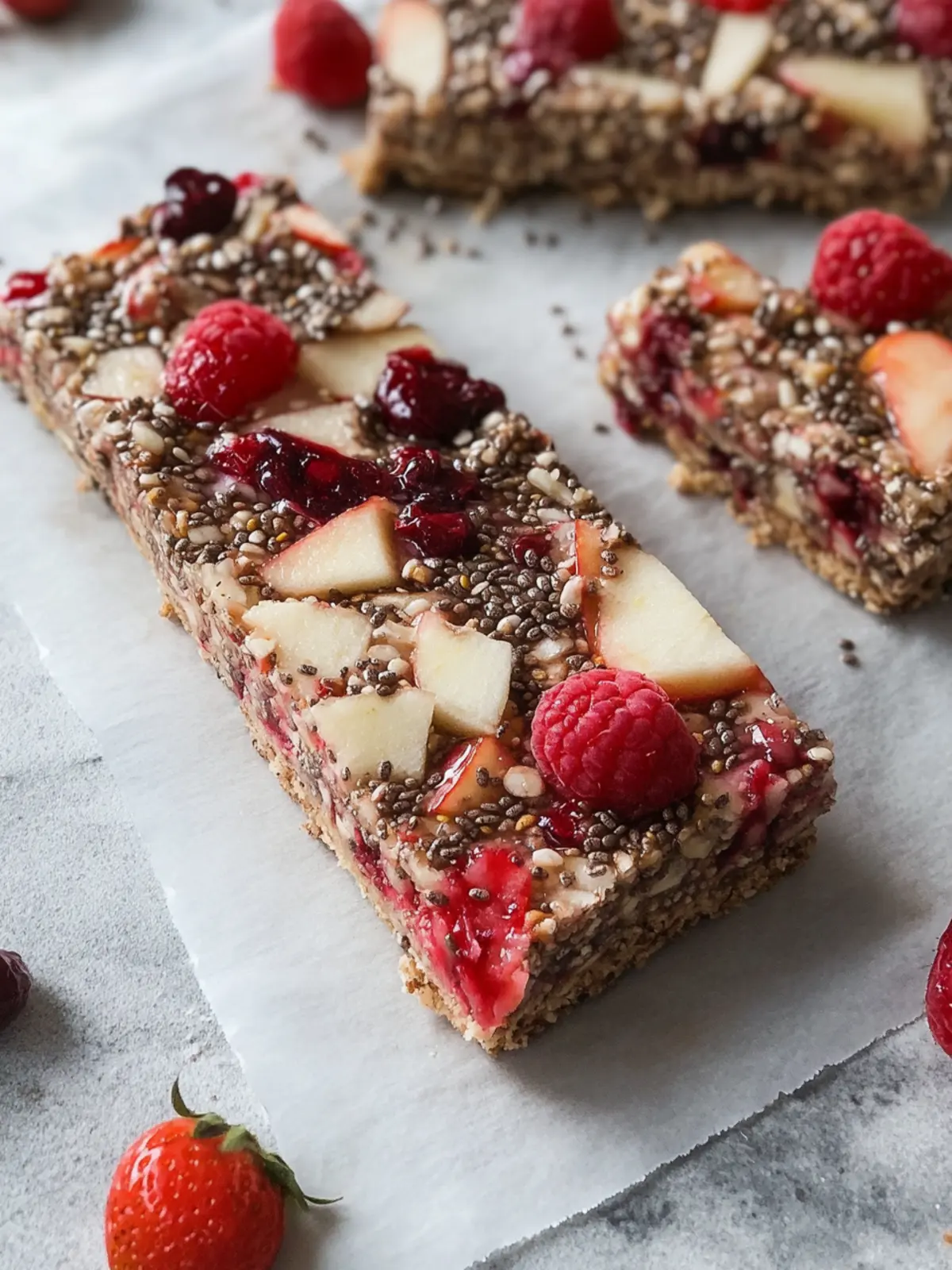 Delicious Strawberry Cherry Apple Chia Bars to Boost Energy 4 Strawberry Cherry Apple Chia Bars