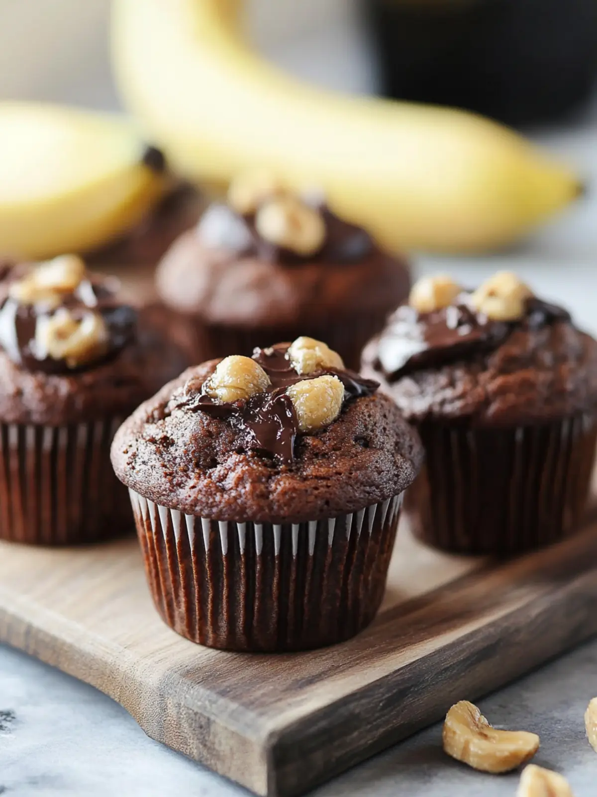 Indulge in Chocolate Peanut Butter Banana Muffins Bliss 4 Chocolate Peanut Butter Banana Muffins