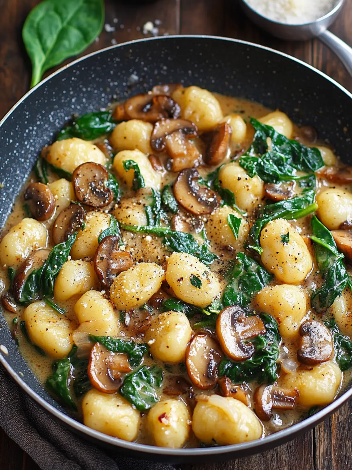 Creamy Spinach and Mushroom Gnocchi for Cozy Nights In 3 Creamy Spinach and Mushroom Gnocchi