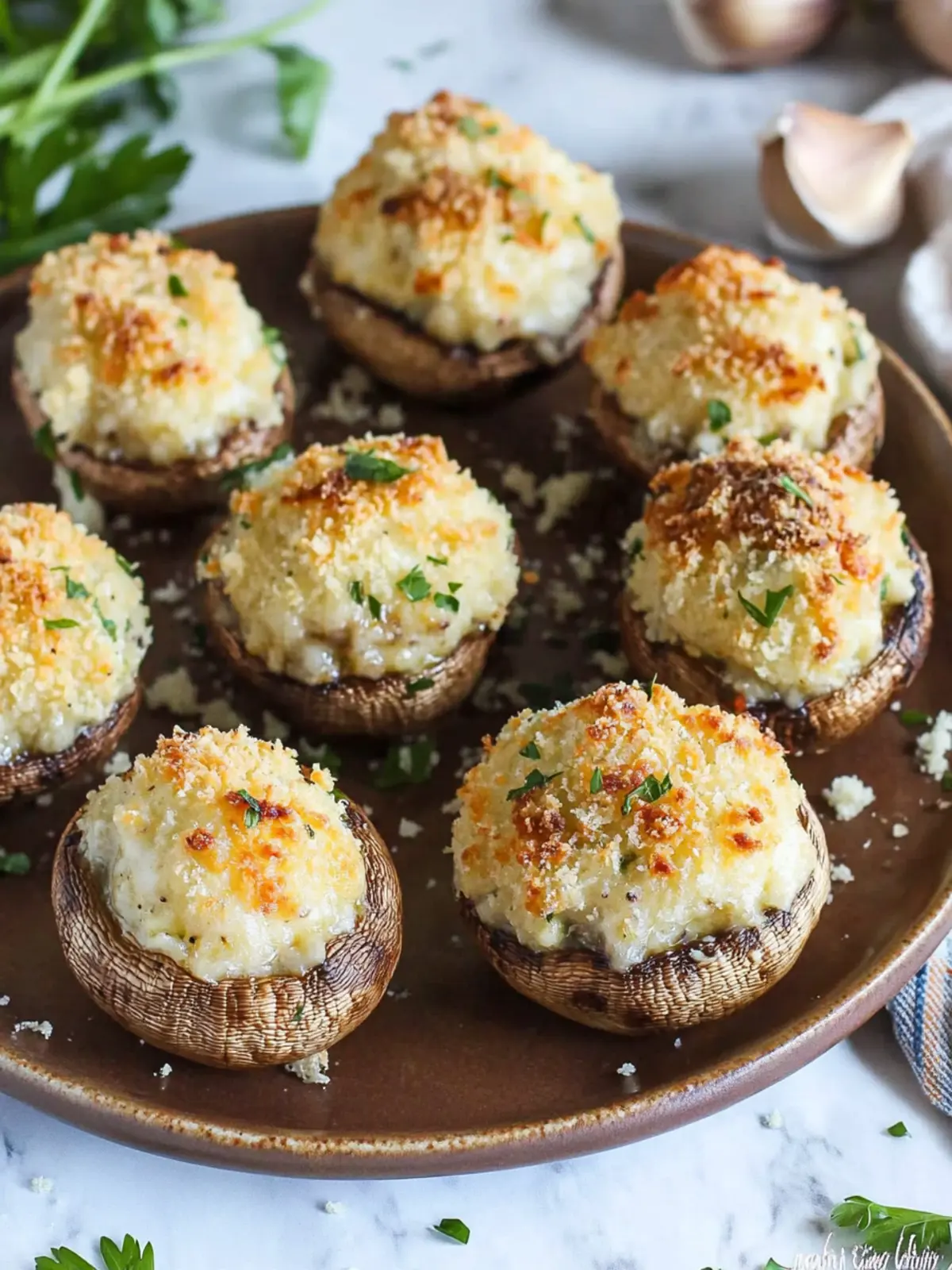Indulge in Three Cheese Stuffed Mushrooms for a Savory Delight 5 Three Cheese Stuffed Mushrooms