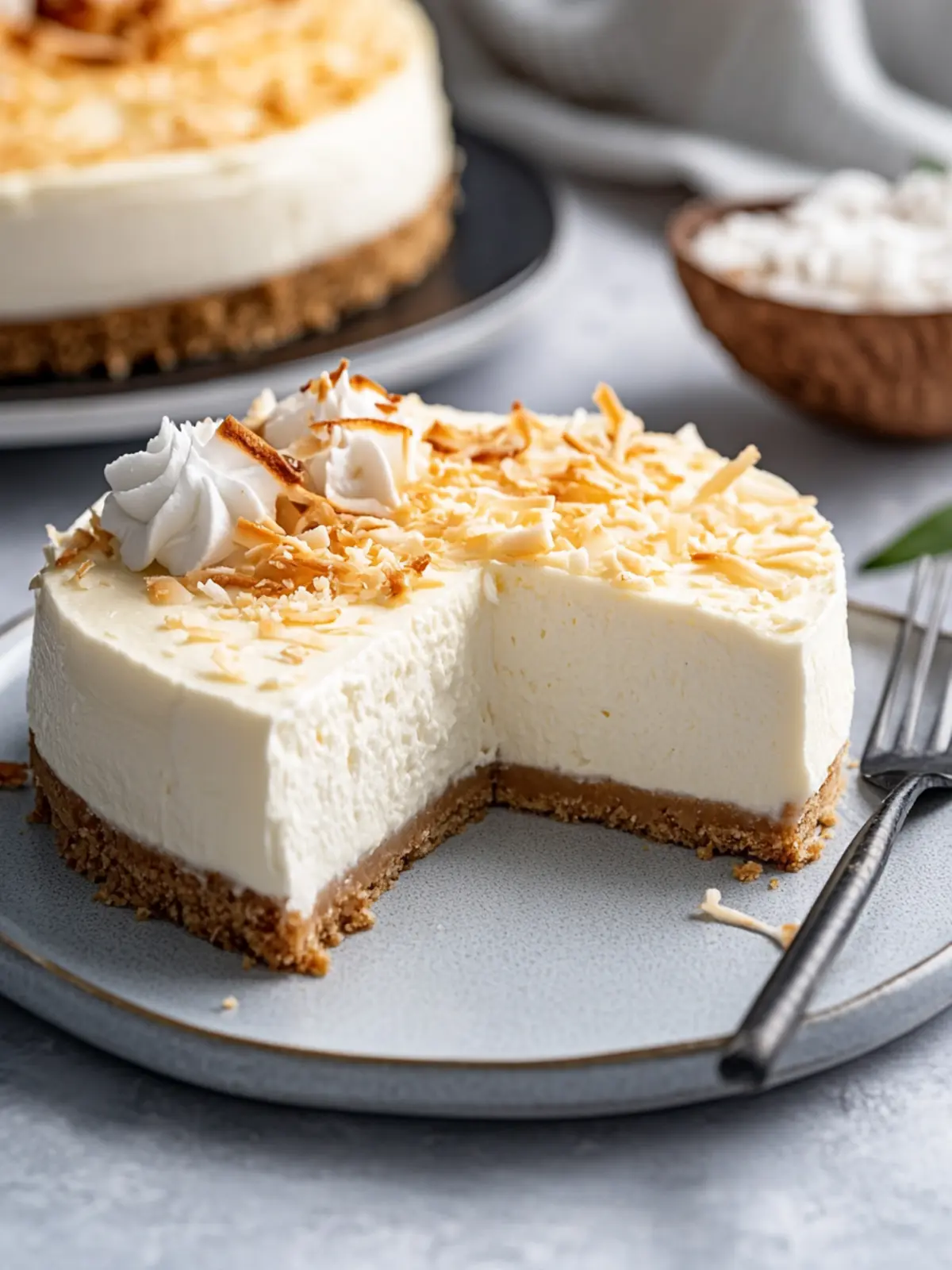 Indulge in Creamy Triple Coconut Cheesecake Bliss 2 Triple Coconut Cheesecake