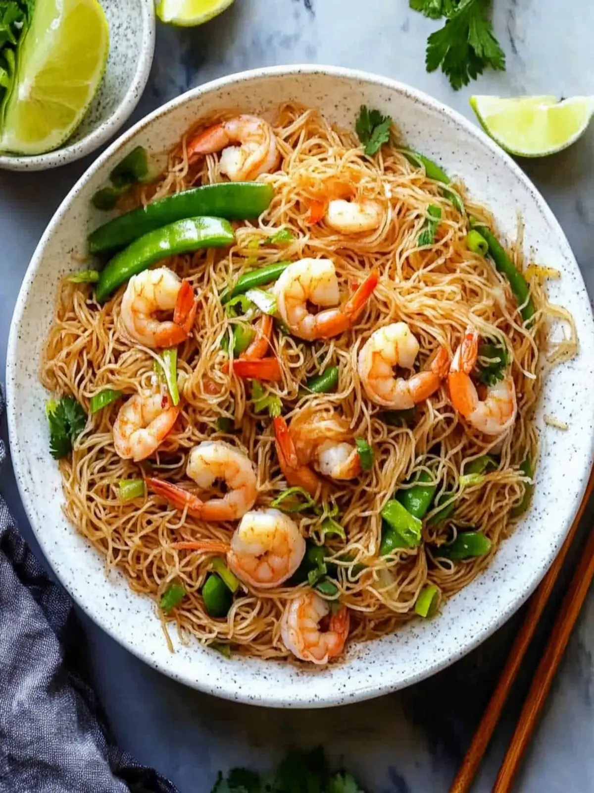 Delicious Shrimp Mei Fun Ready in 20 Minutes Flat 2 Shrimp Mei Fun