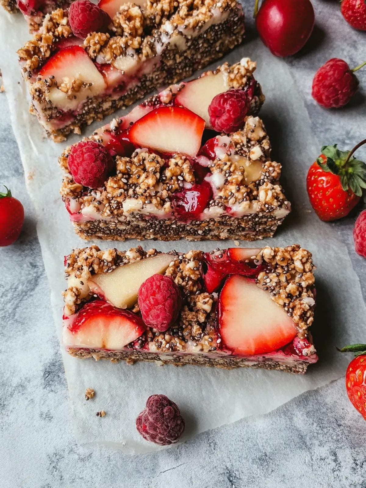 Delicious Strawberry Cherry Apple Chia Bars to Boost Energy 3 Strawberry Cherry Apple Chia Bars