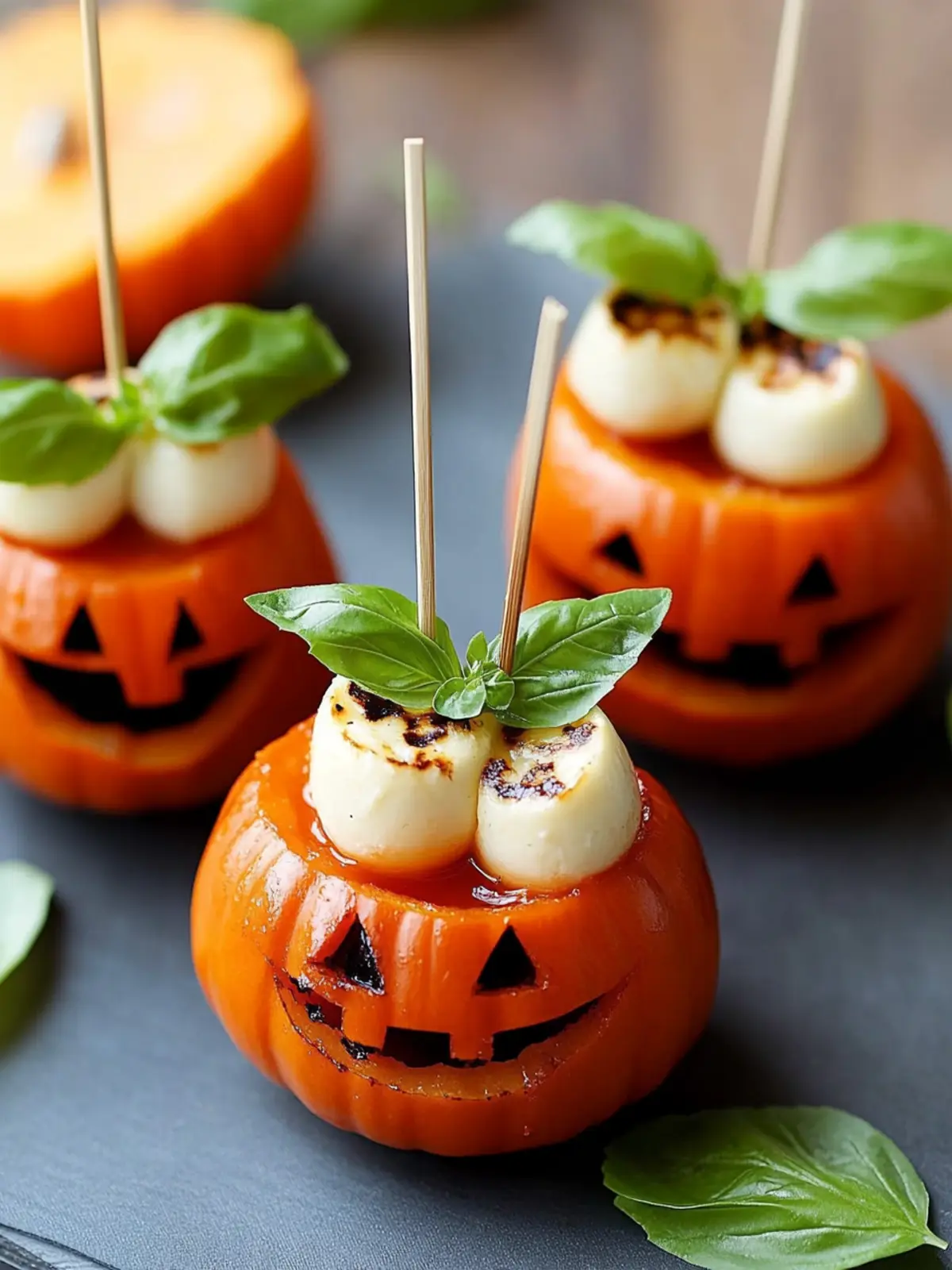 Delicious Jack-O’-Lantern Caprese Skewers for Your Party 5 Jack-O’-Lantern Caprese Skewers