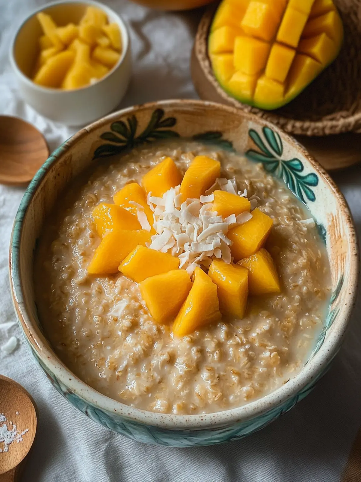 Indulge in Creamy Coconut Mango Oatmeal Bliss Today 2 Creamy Coconut Mango Oatmeal