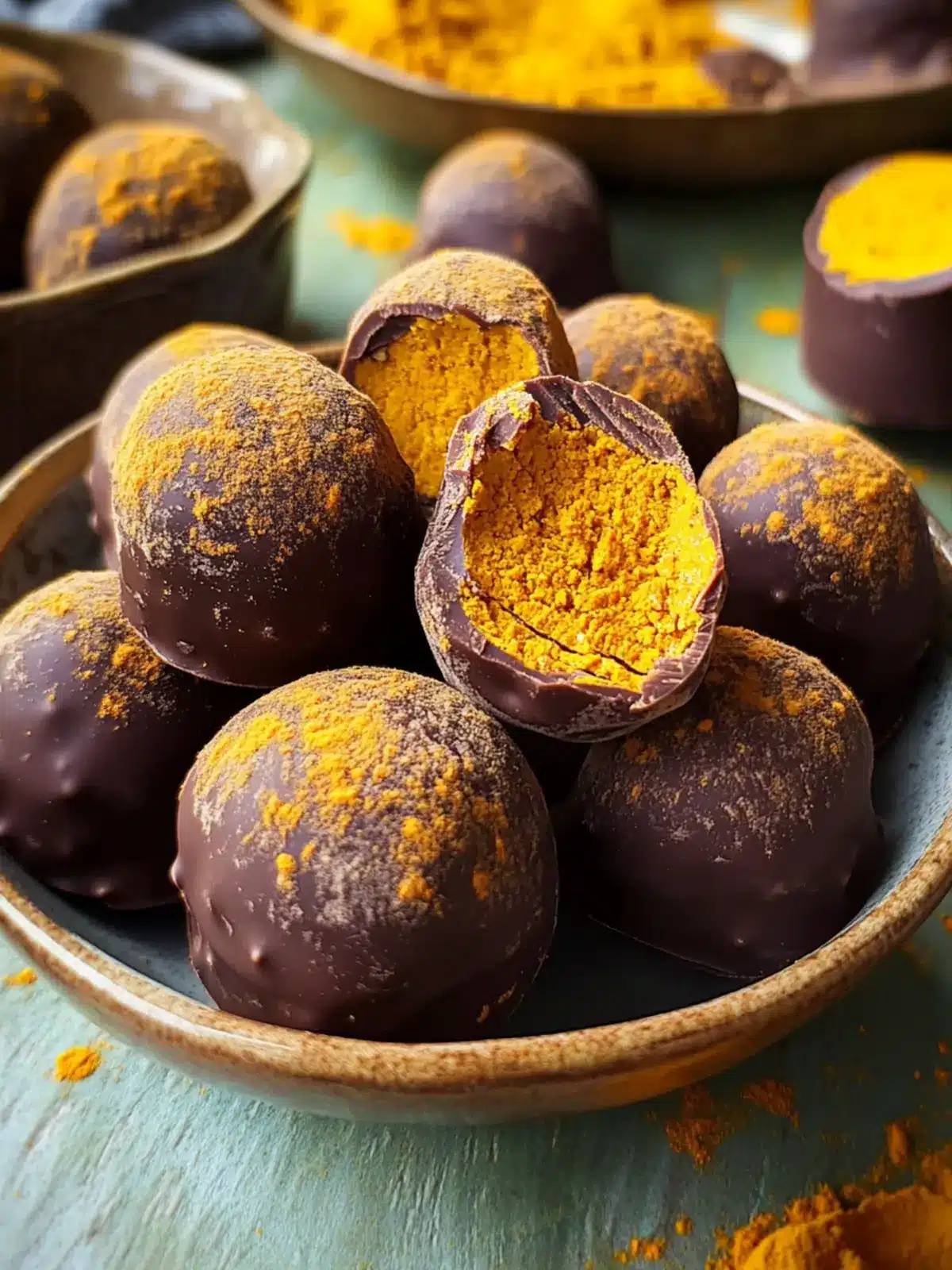 Delicious Dark Chocolate Turmeric Truffles to Boost Your Mood 5 Dark Chocolate Turmeric Truffles