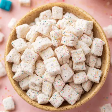Deliciously Fun Cake Batter Puppy Chow for Sweet Snacking 10 Cake Batter Puppy Chow