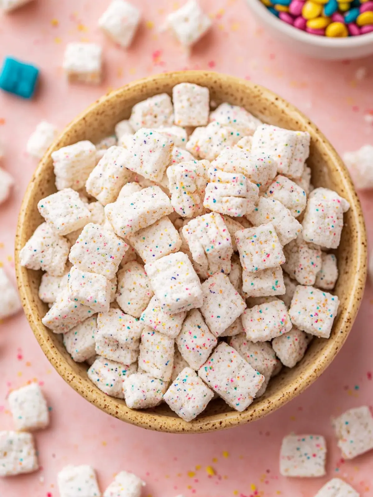 Deliciously Fun Cake Batter Puppy Chow for Sweet Snacking 5 Cake Batter Puppy Chow