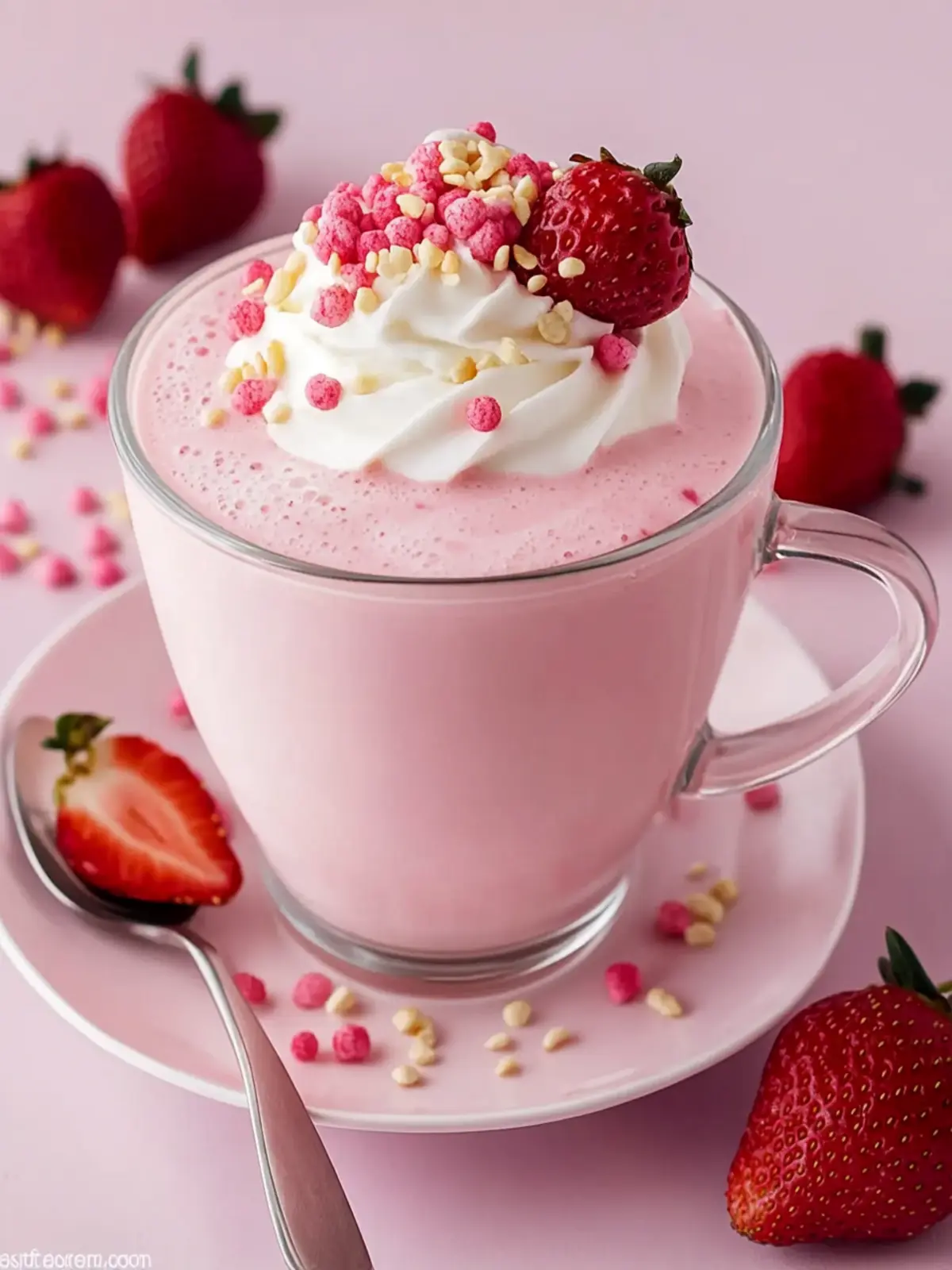 Indulge in Pink Strawberry Hot Chocolate Bliss at Home 3 Pink Strawberry Hot Chocolate