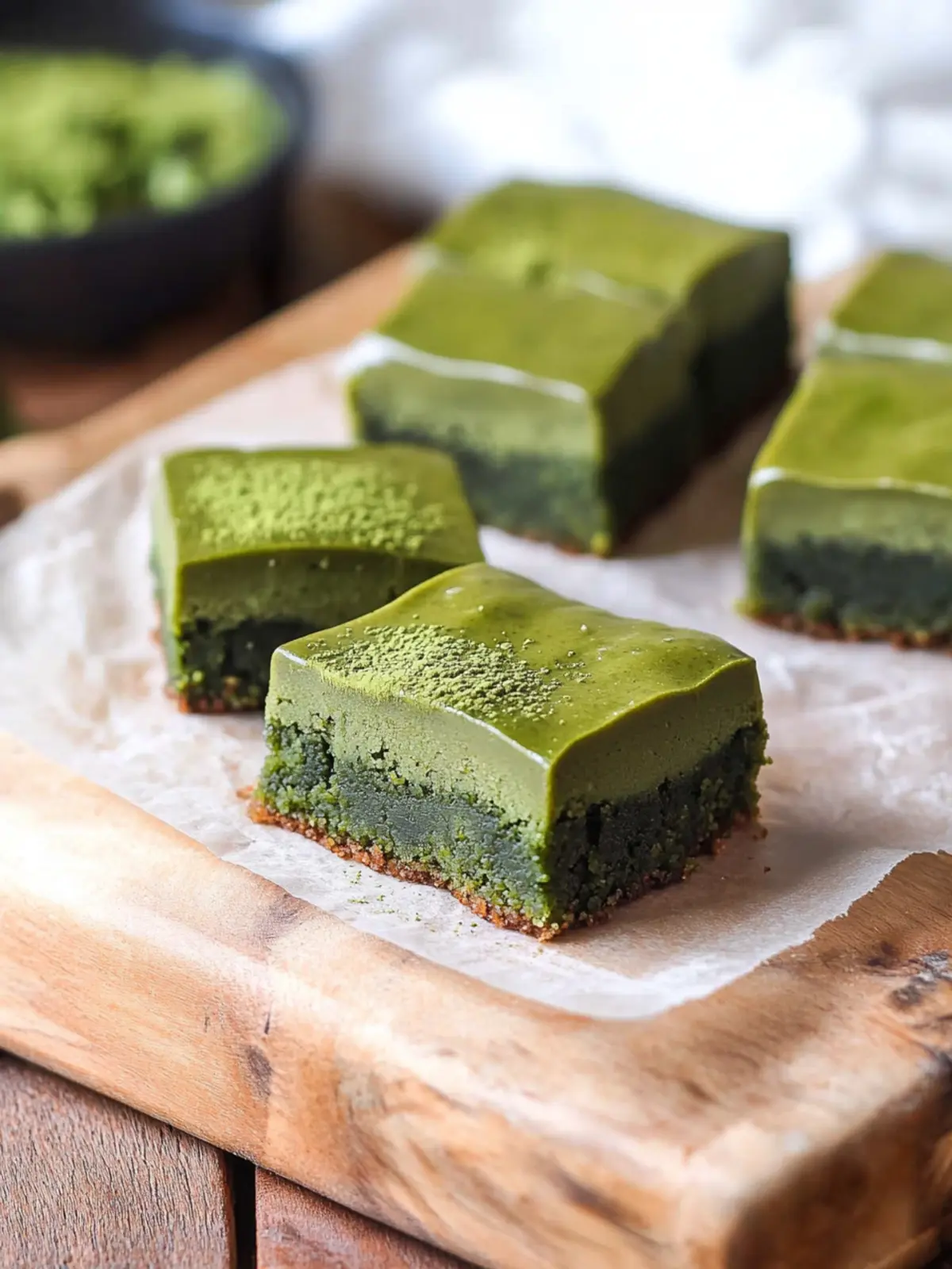 Decadent Matcha Mochi Brownies w/ Matcha Ganache Bliss 5 Matcha Mochi Brownies w/ Matcha Ganache