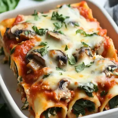 Irresistible Mushroom & Spinach Lasagna Rolls to Delight You 9 Mushroom & Spinach Lasagna Rolls