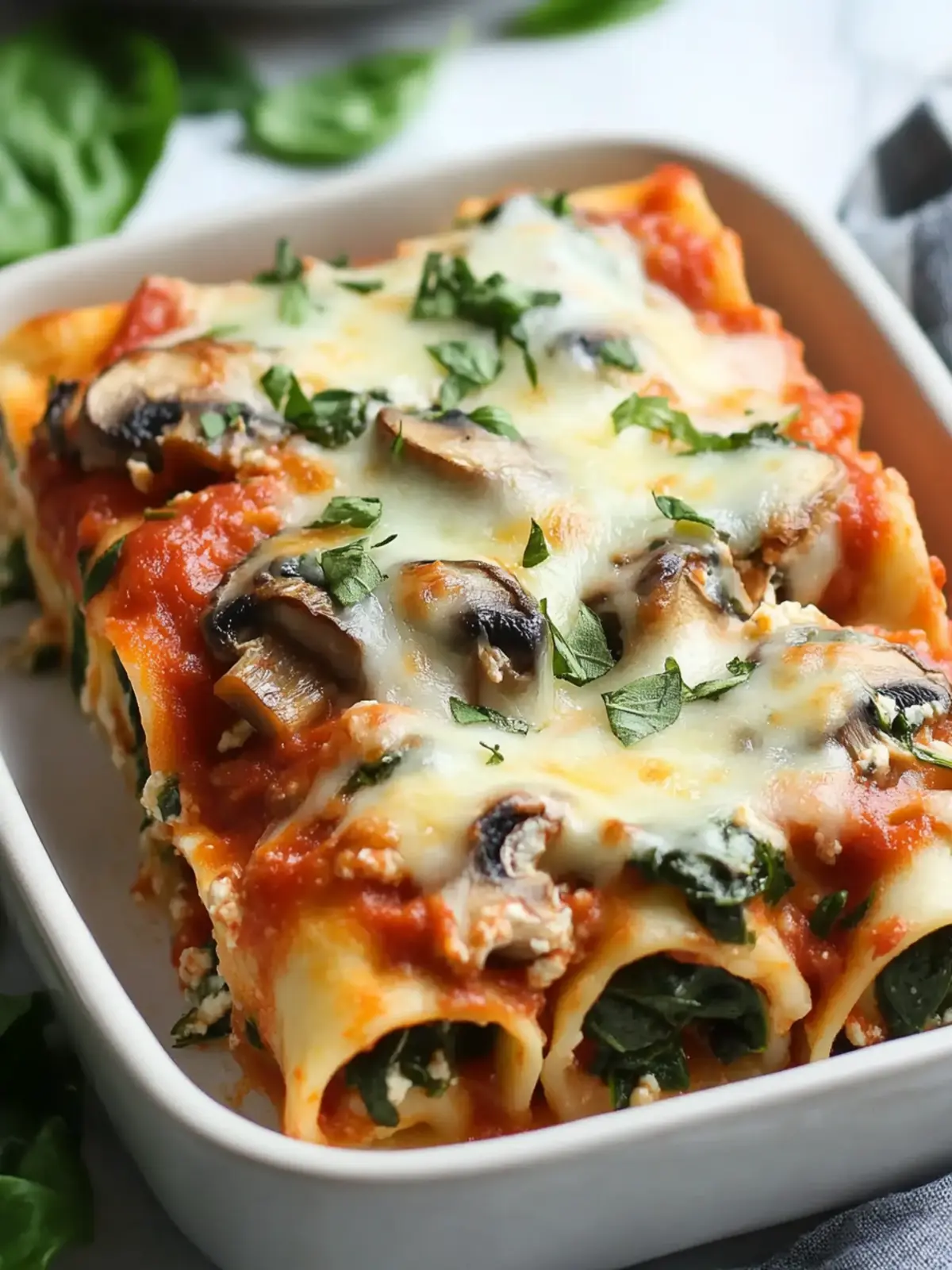 Irresistible Mushroom & Spinach Lasagna Rolls to Delight You 5 Mushroom & Spinach Lasagna Rolls