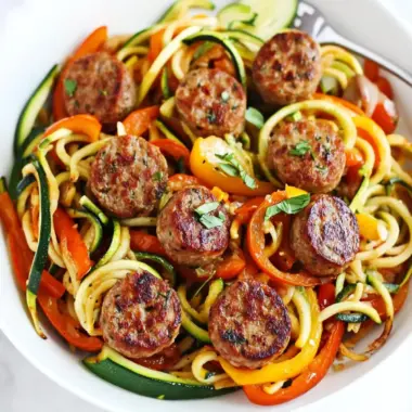 Savor This Sausage and Peppers with Zucchini Noodles Delight 9 Sausage and Peppers with Zucchini Noodles